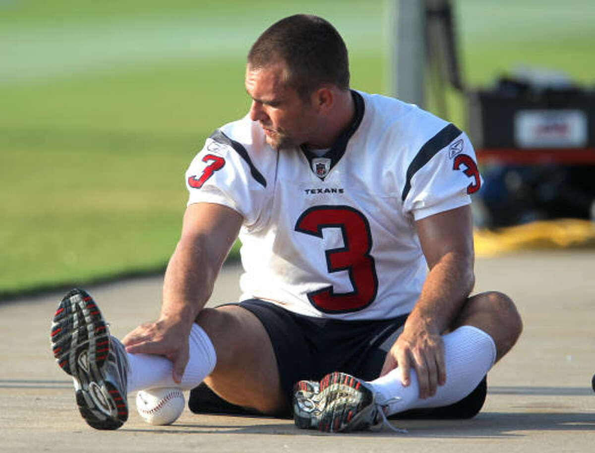 Kicker Kris Brown wasn't drafted by the Texans, but he signed with the team in 2002, when the Texans first took the field. Brown, who was released by the Texans on Friday, Sept. 3, 2010, was the last original member of the franchise.
