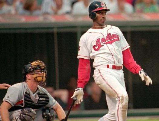 Kenny Lofton doubles off runner, 04/17/1994