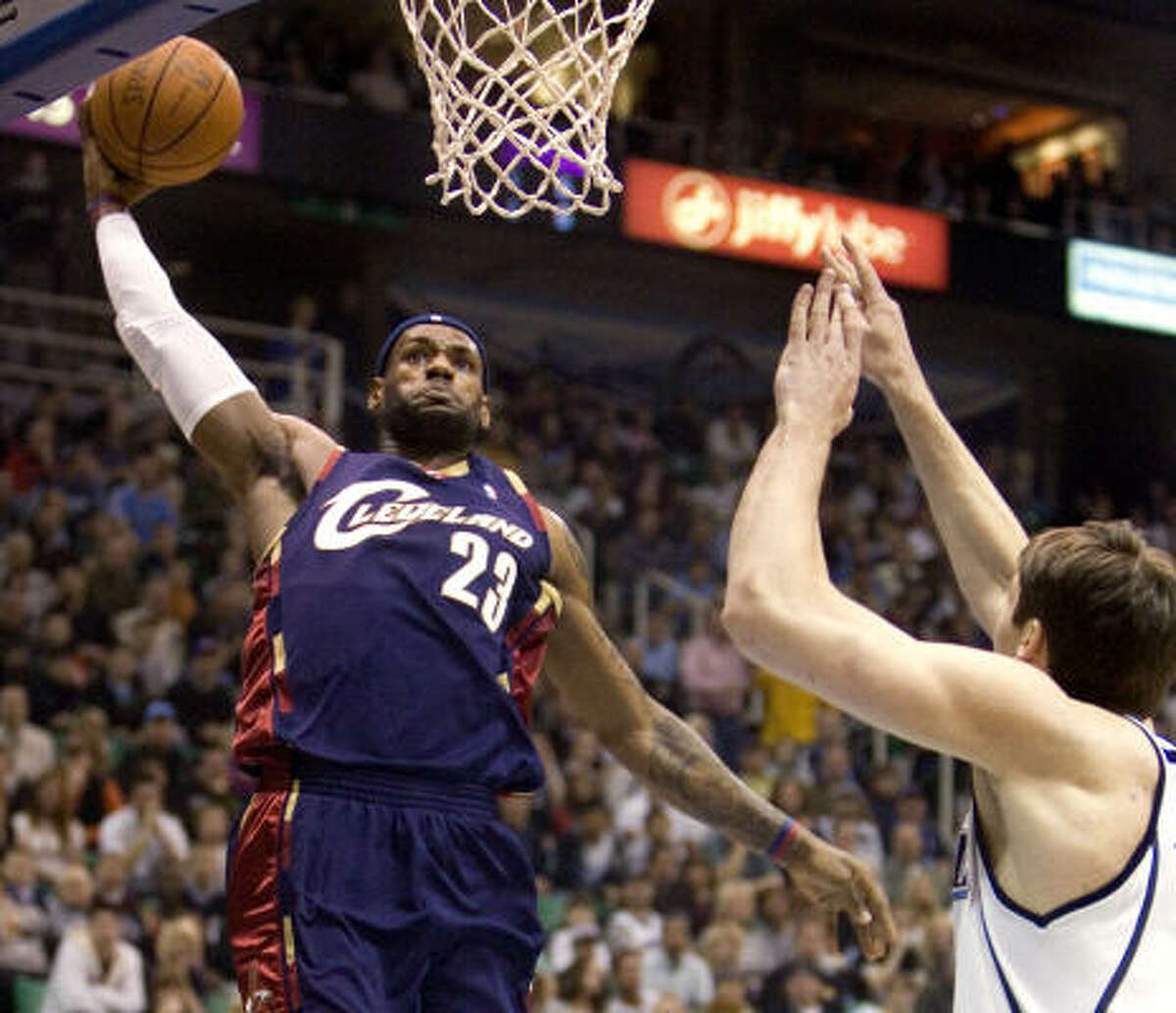 2008-09 LeBron James won his first MVP trophy after averaging 28.4 points, 7.2 assists and 7.6 rebounds in the regular season, but the Cavaliers were eliminated in the Eastern Conference finals by the Orlando Magic.