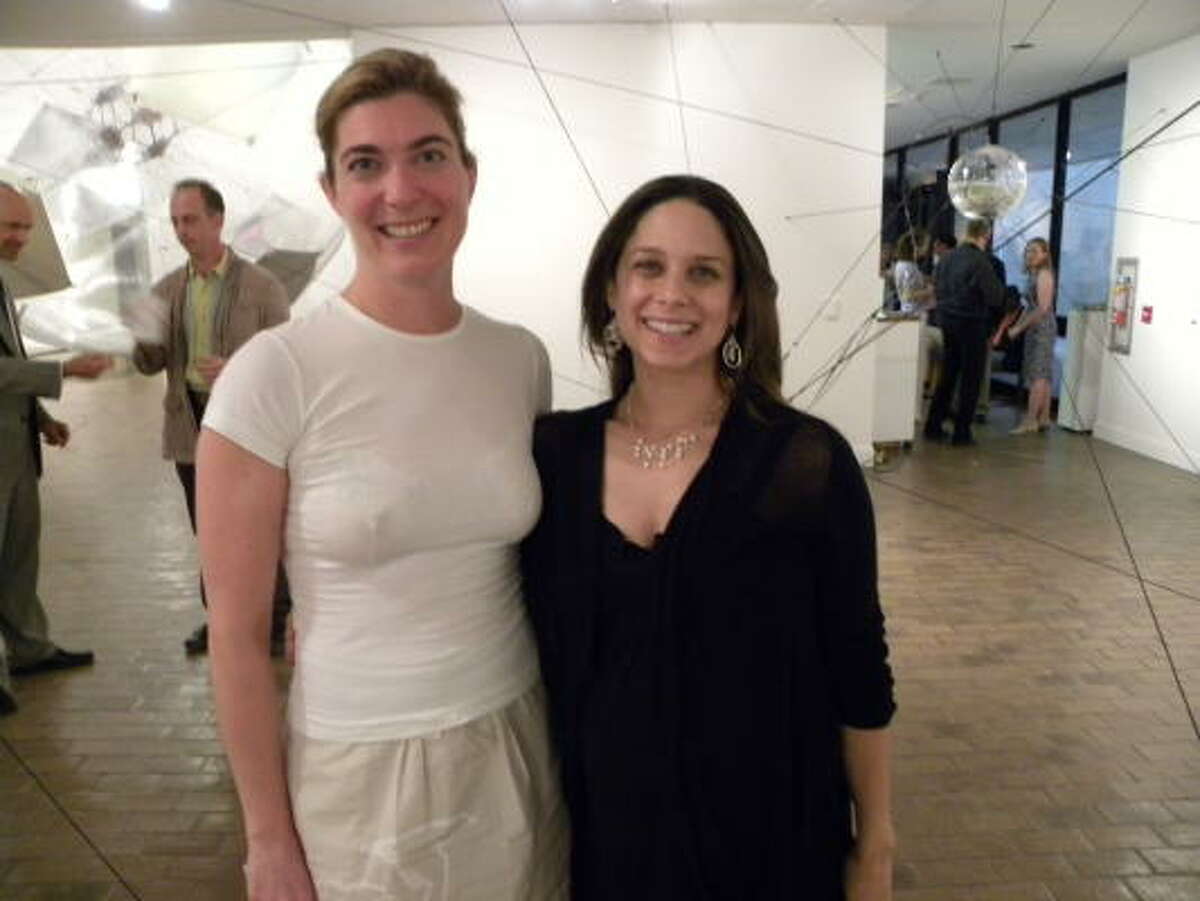 Claudia Schmuckli and Karen Farber at a Contemporary Salon presented by the University of Houston Cynthia Woods Mitchell Center for the Arts and Blaffer Art Museum.