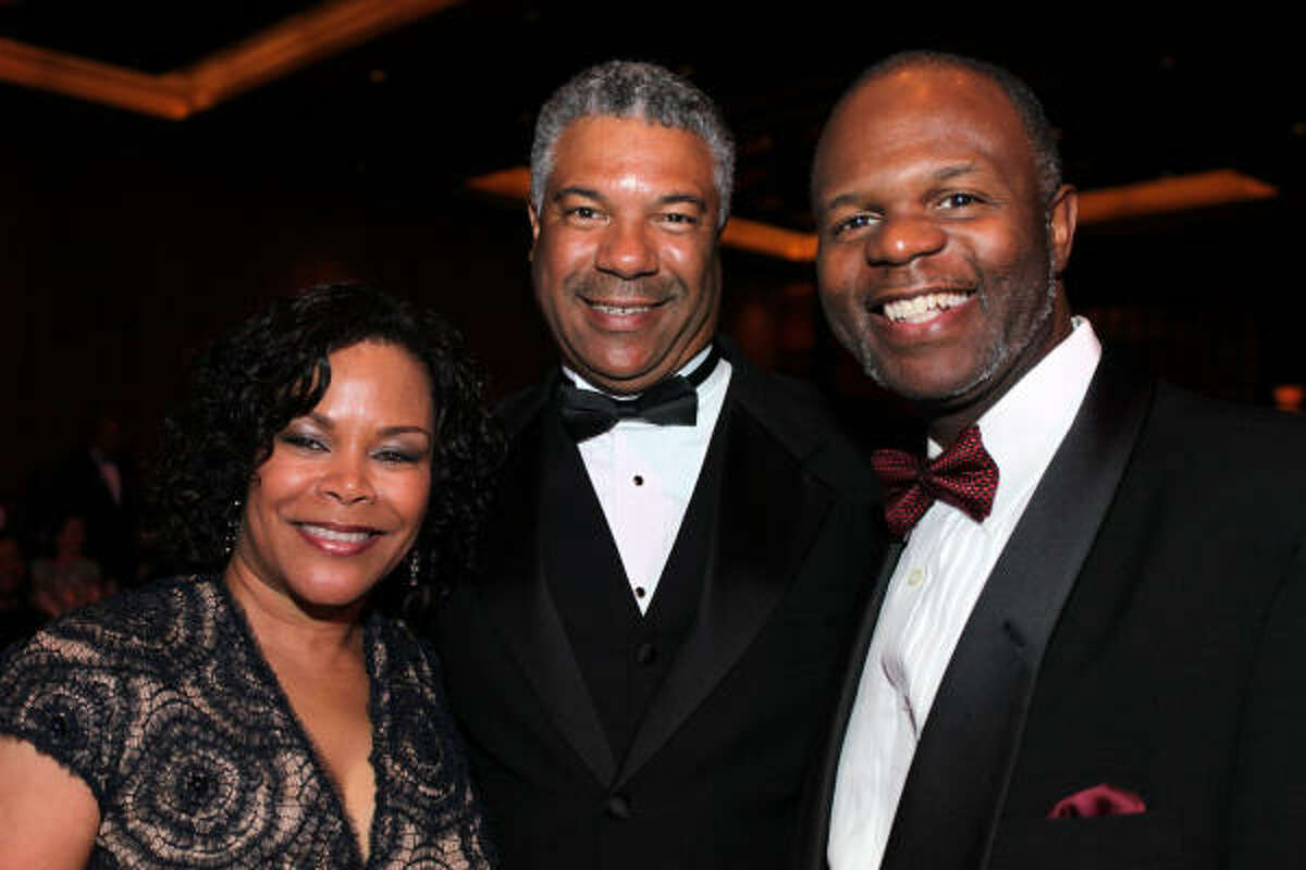 From left: Cora Robinson, Houston Area Urban League President and CEO Judson Robinson III and Austin Area Urban League President and CEO Jeffrey Richard