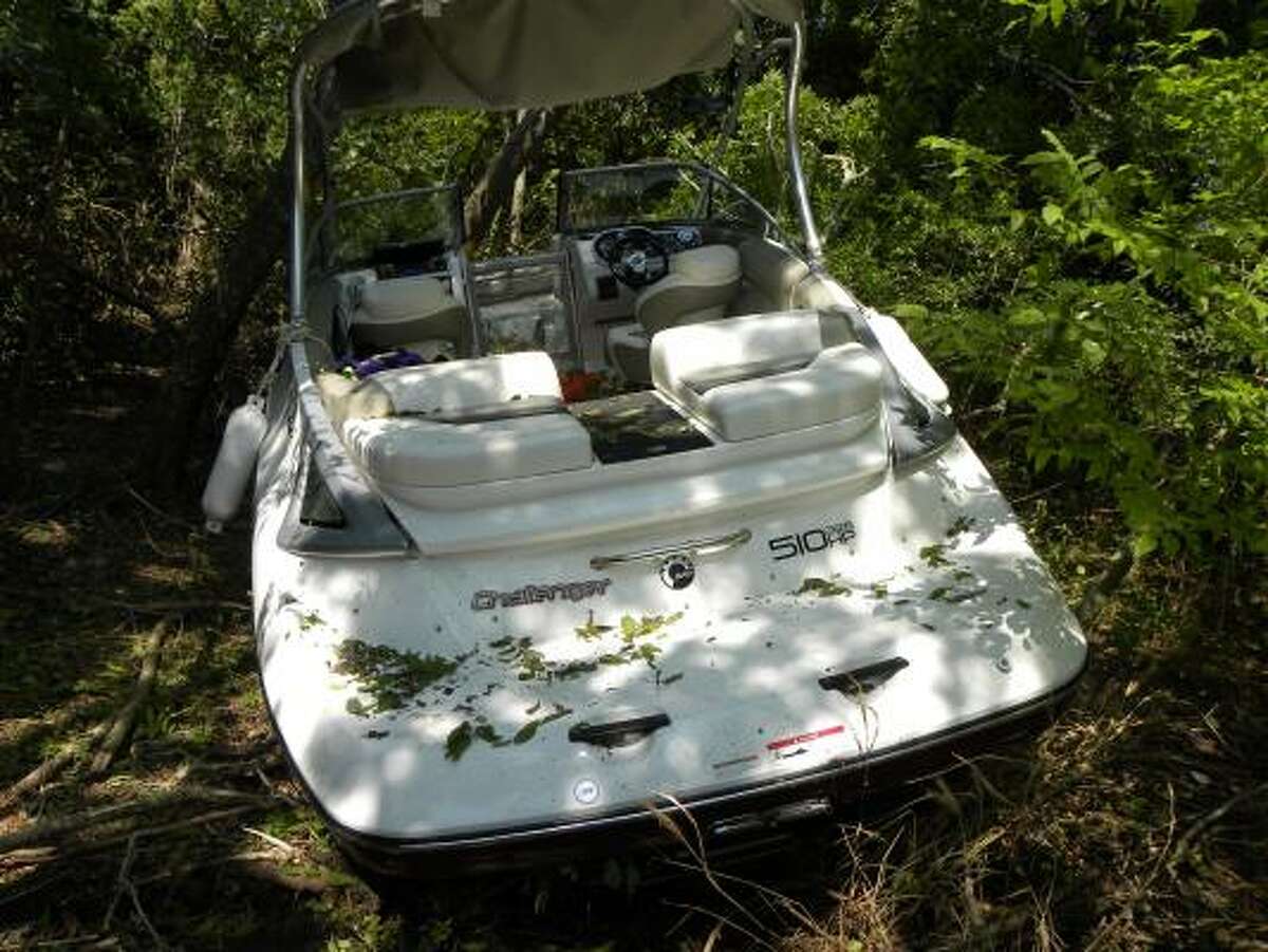 A 48-year-old woman died after this boat crashed along Clear Creek, according to League City police.