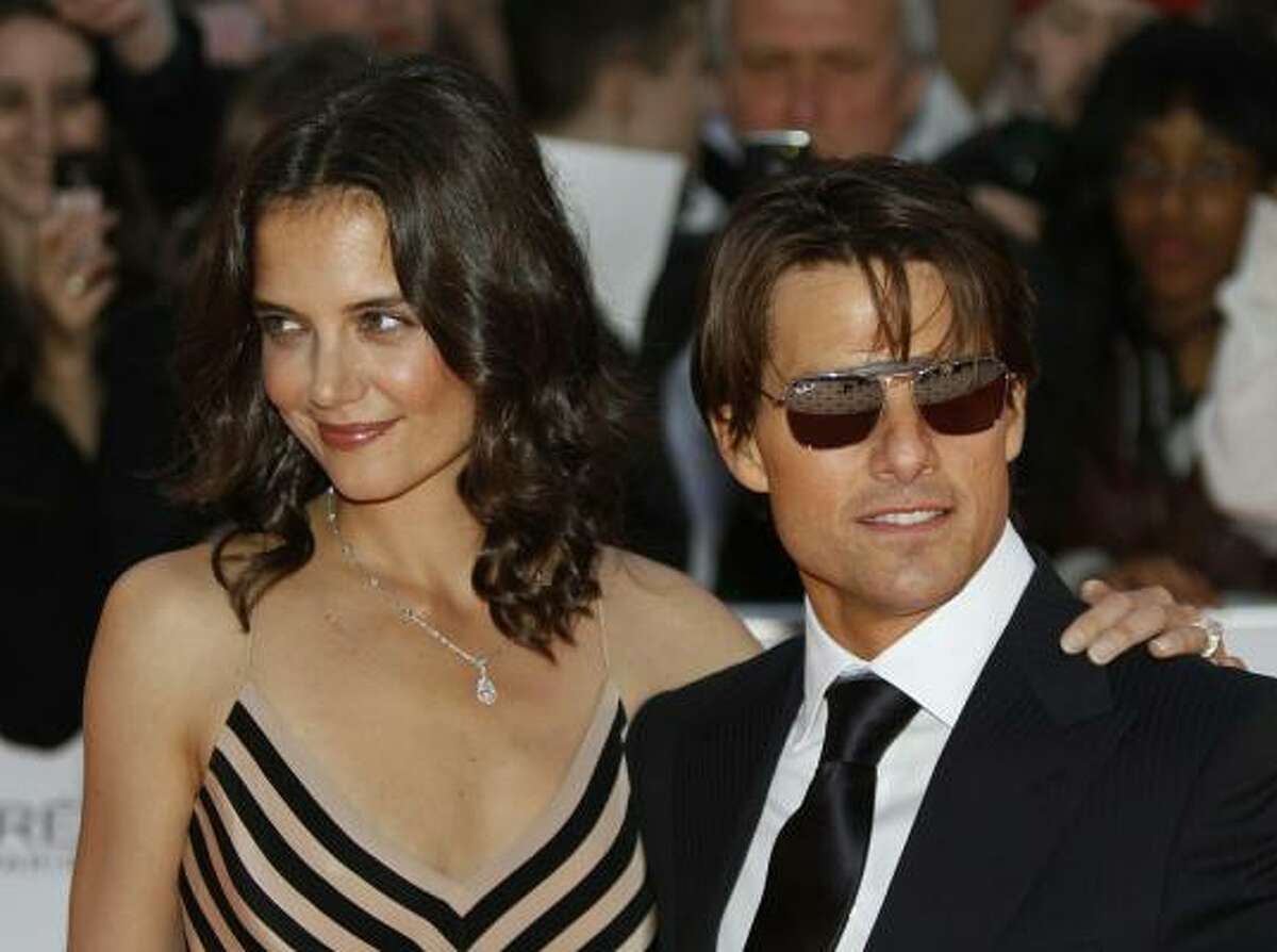 Katie Holmes became a stepmom at age 27 when she married Tom Cruise. Cruise has two children with ex-wife Nicole Kidman.
