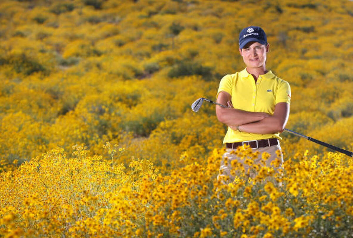 Lorena Ochoa is seen at the LPGA Safeway International at the Superstition Mountain Golf and Country Club on March 25, 2008 in Superstition Mountain, Arizona. She won 27 titles in 179 events during her career.