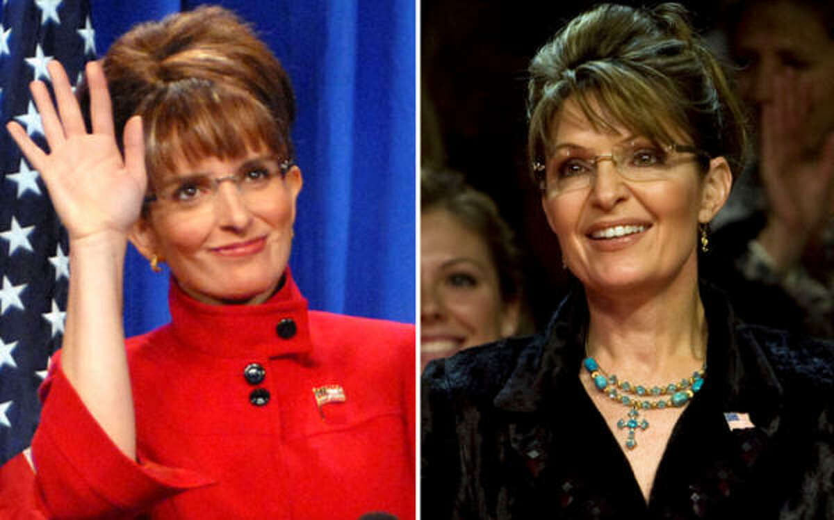 Tina Fey and Sarah Palin  It's well-known that 30 Rock's Tina Fey, left, looks like politician Sarah Palin.