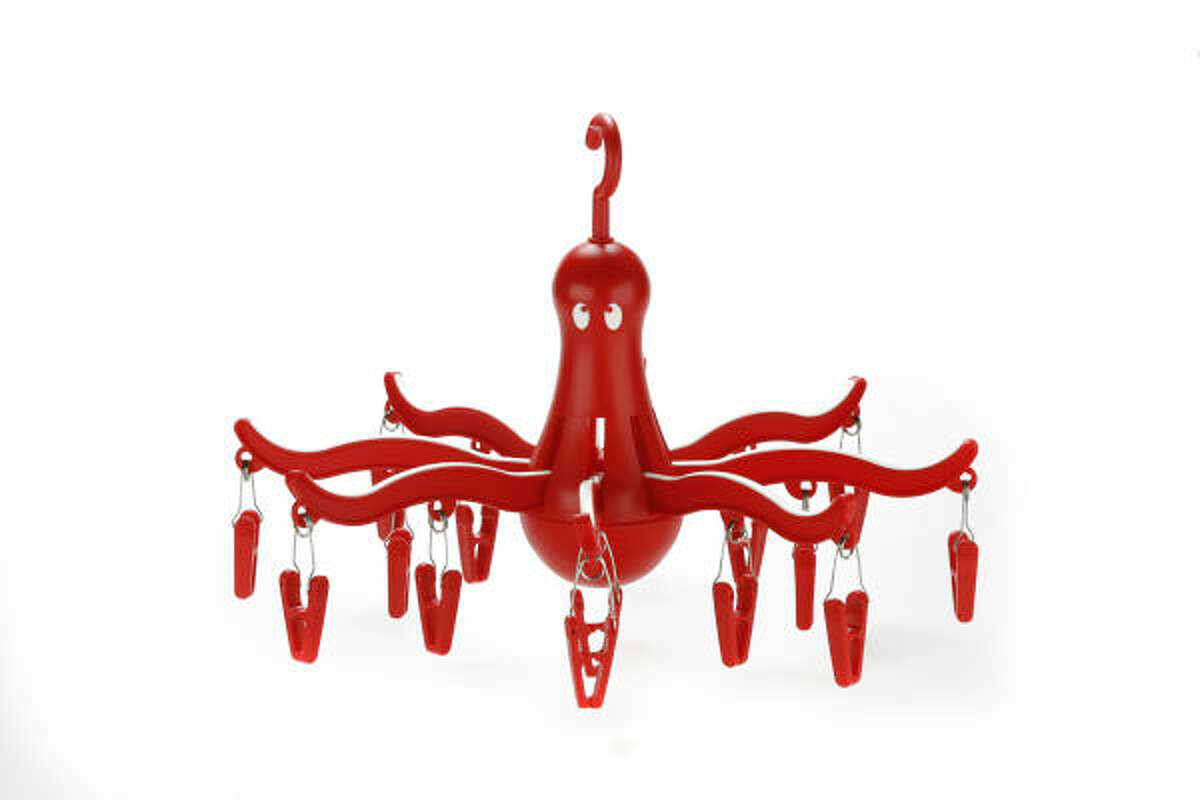 Forget the dryer! This hanging plastic octopus has 16 clips (and cute little eyes) for air-drying damp clothes. Folds up for convenient storage. IKEA, $5.99.