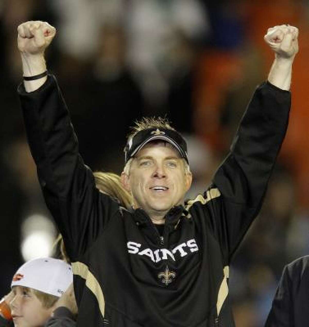 Saints coach Sean Payton celebrates after New Orleans' 31-17 victory.