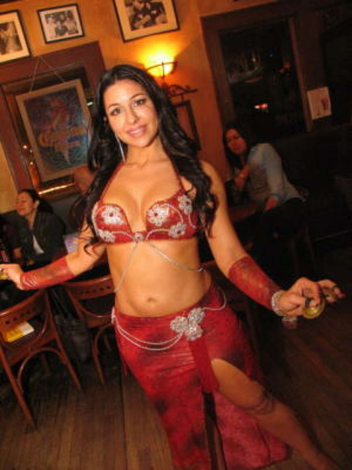 Byzantio is a popular Greek cafe by day and a bar featuring belly dancing and hookah at night. Pictured: Nicole H.