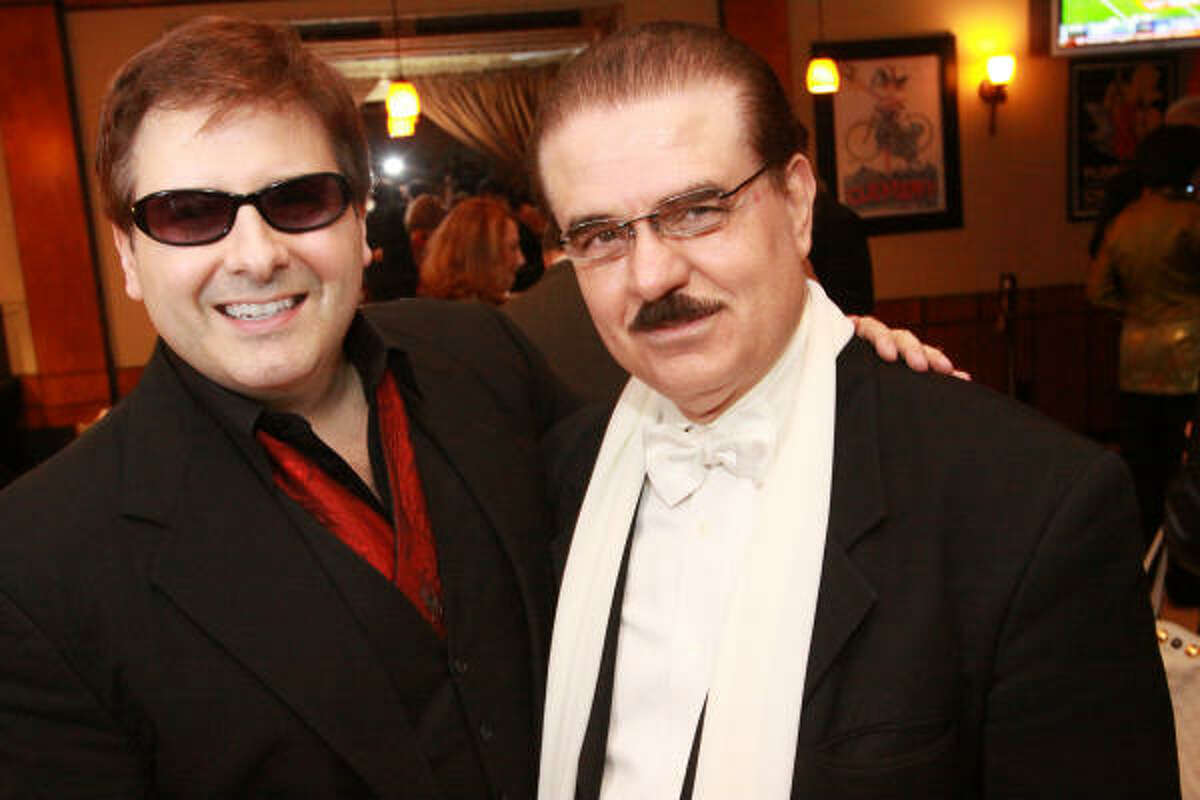 Ernie Manouse and Riyad Abu-Taha at Hollywood Nights, a red carpet reception at Little Napoli honoring Manouse for winning three Emmys in 2009. The event was presented by Riyad Abu-Taha and the Ambassadors' Club