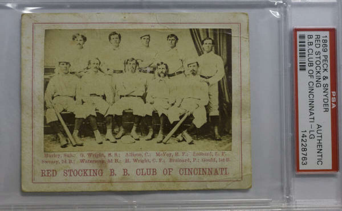 Jeffrey Rosenberg describes his 1869 Cincinnati Red Stockings baseball card as "an ultimate treasure."