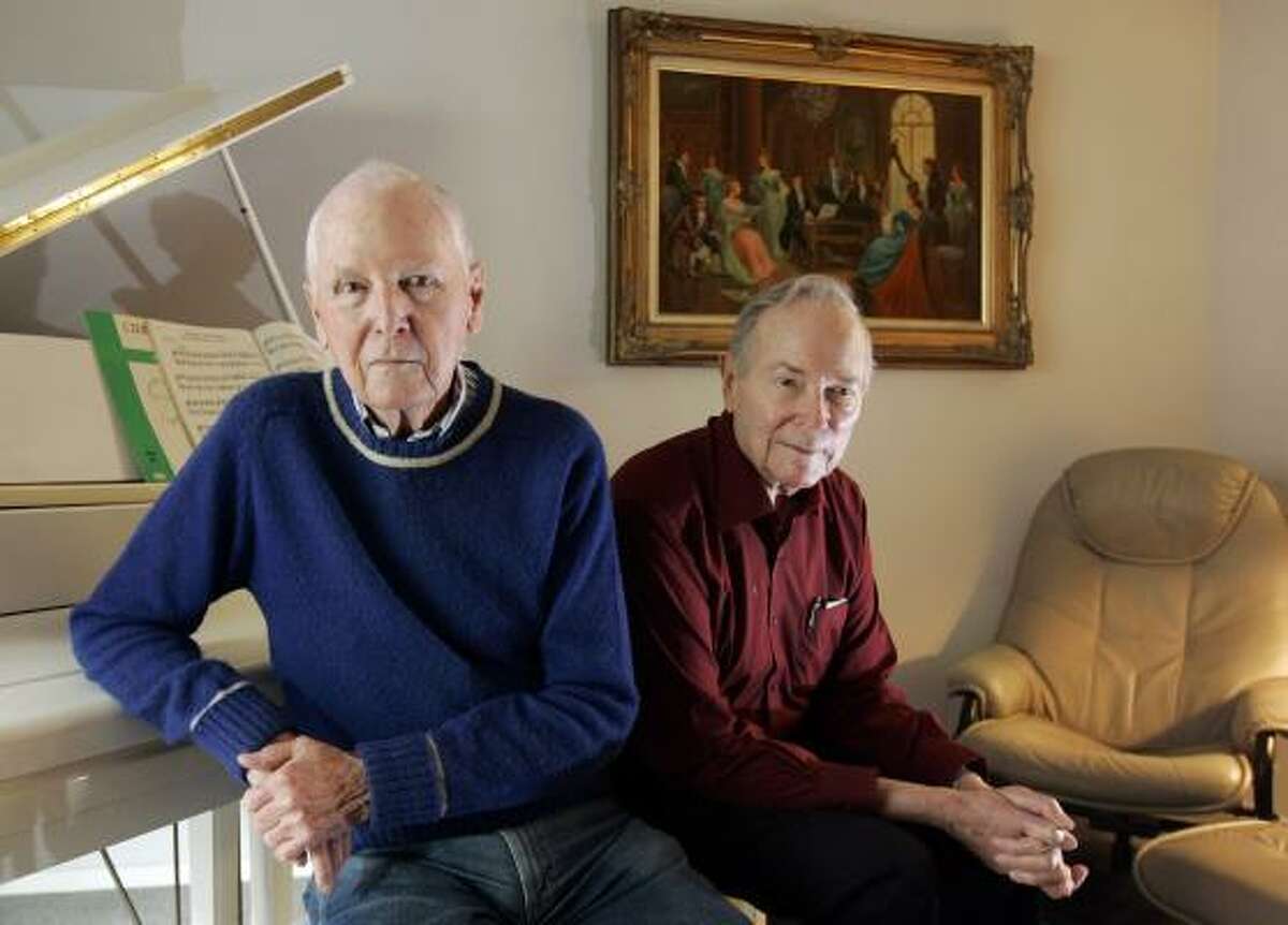 Jack Reavley, left, and Bob Claunch met in the Army during the Korean War.