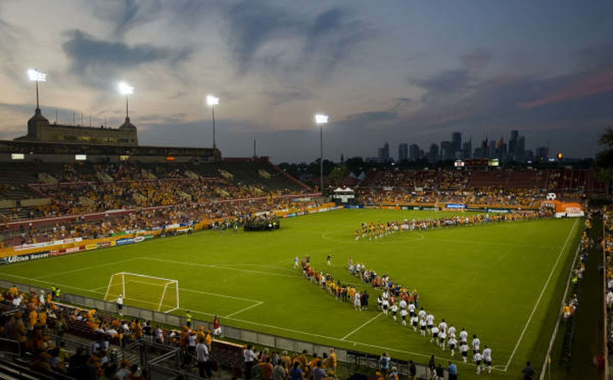 One of MLS' clubs without a soccer-specific stadium, the Dynamo play at Robertson Stadium.