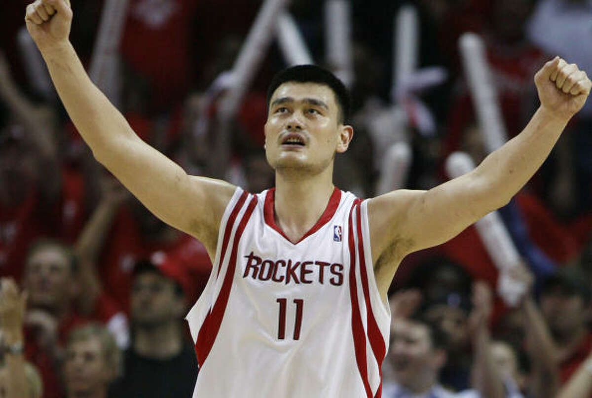 Rockets center Yao Ming scored 17 points in Thursday's series-clinching win against the Blazers.