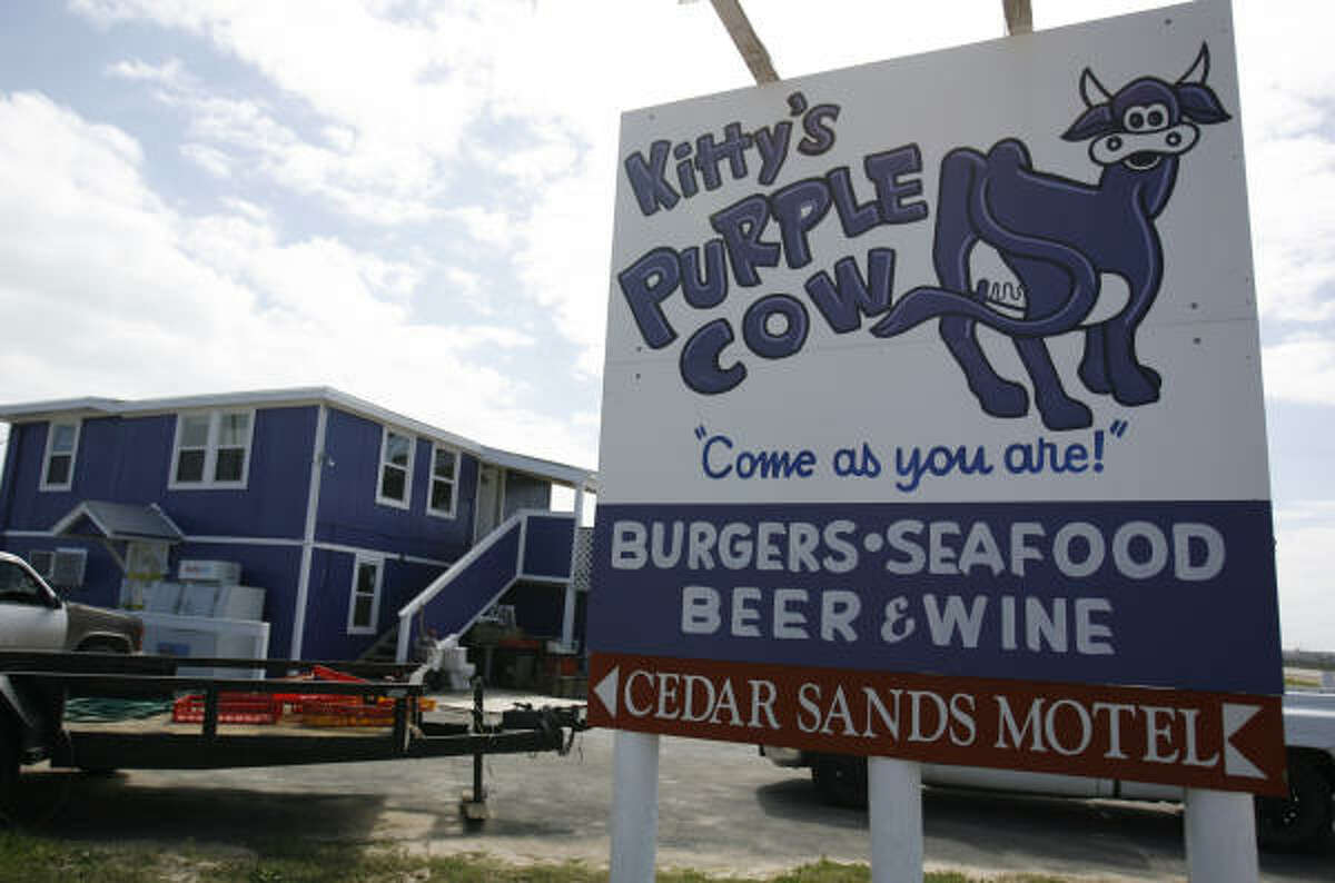 Kitty’s Purple Cow, in Surfside, reopens Saturday (March 7). The popular landmark is known for its three major Texas food groups — burgers, seafood and chicken-fried steak. The reopened Purple Cow will start with burgers at first.