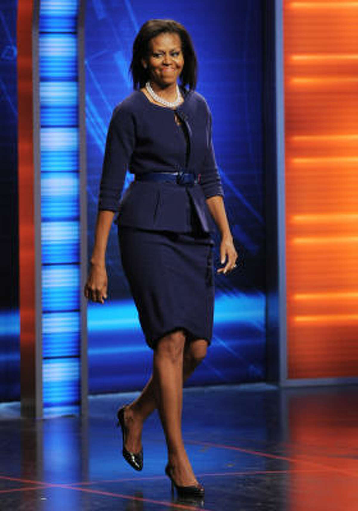 Michelle Obama stands tall in the spotlight