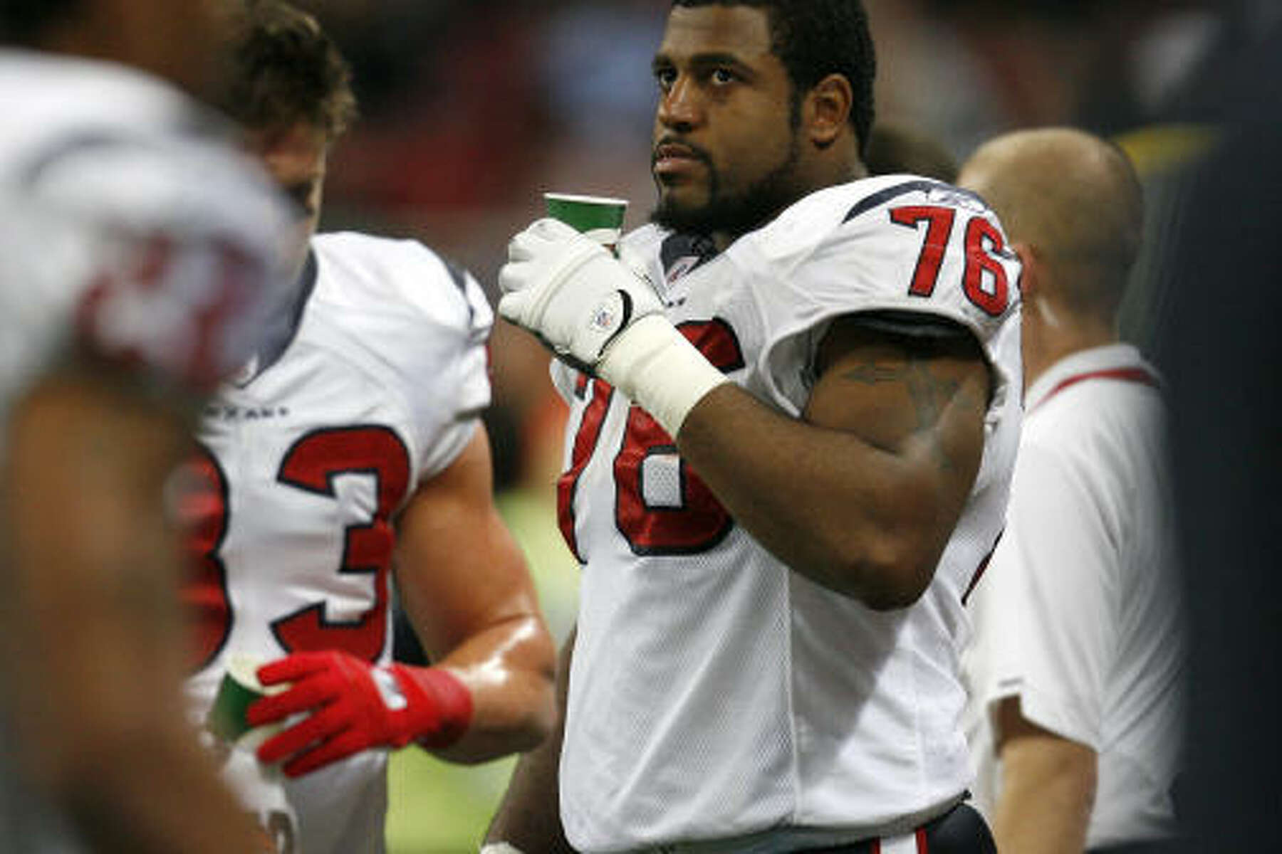 Houston Texans tackle Ephraim Salaam (74), Houston Texans