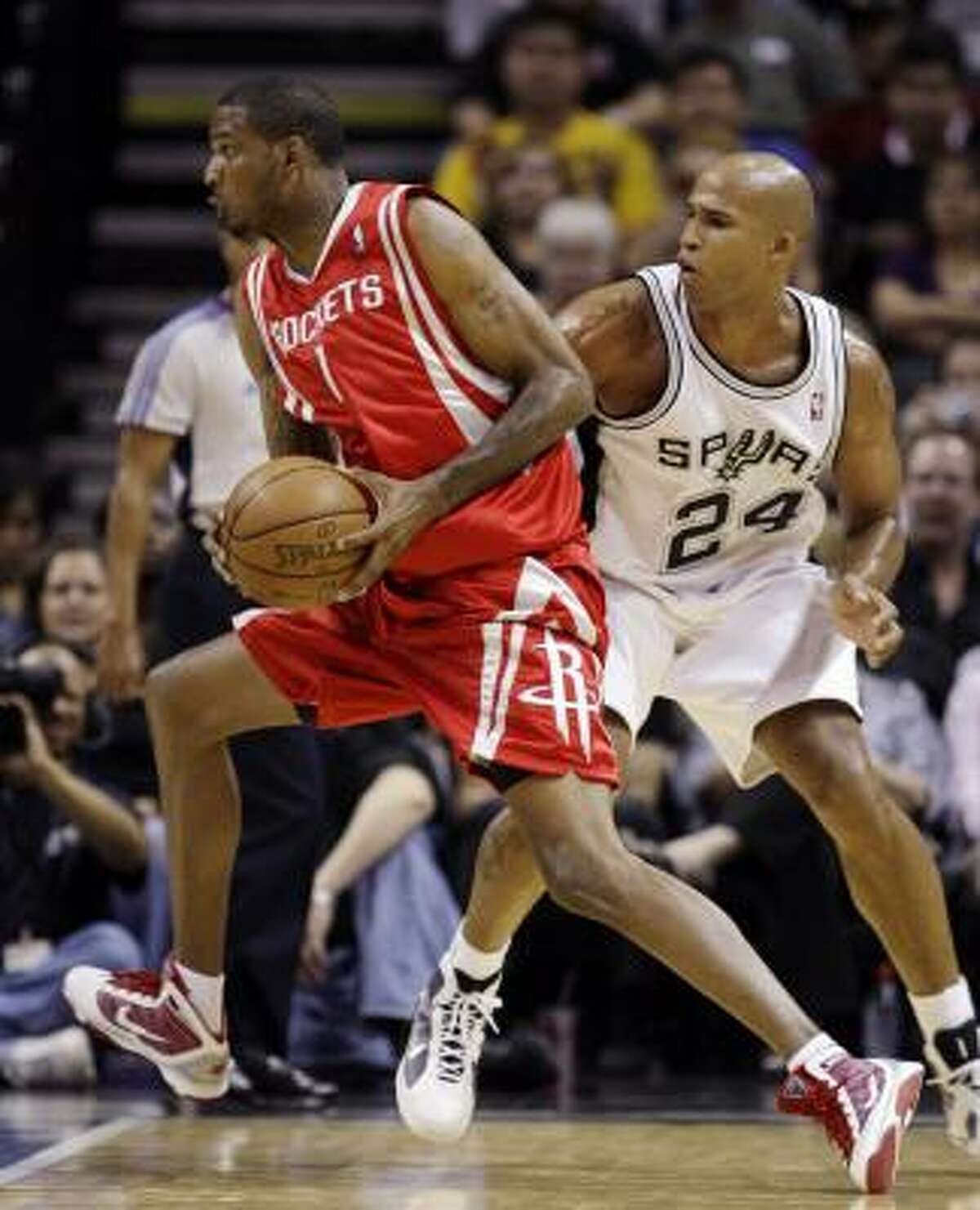 Trevor Ariza, left, got off to a slow start against the Spurs and Celtics but showed signs of life against the Magic.