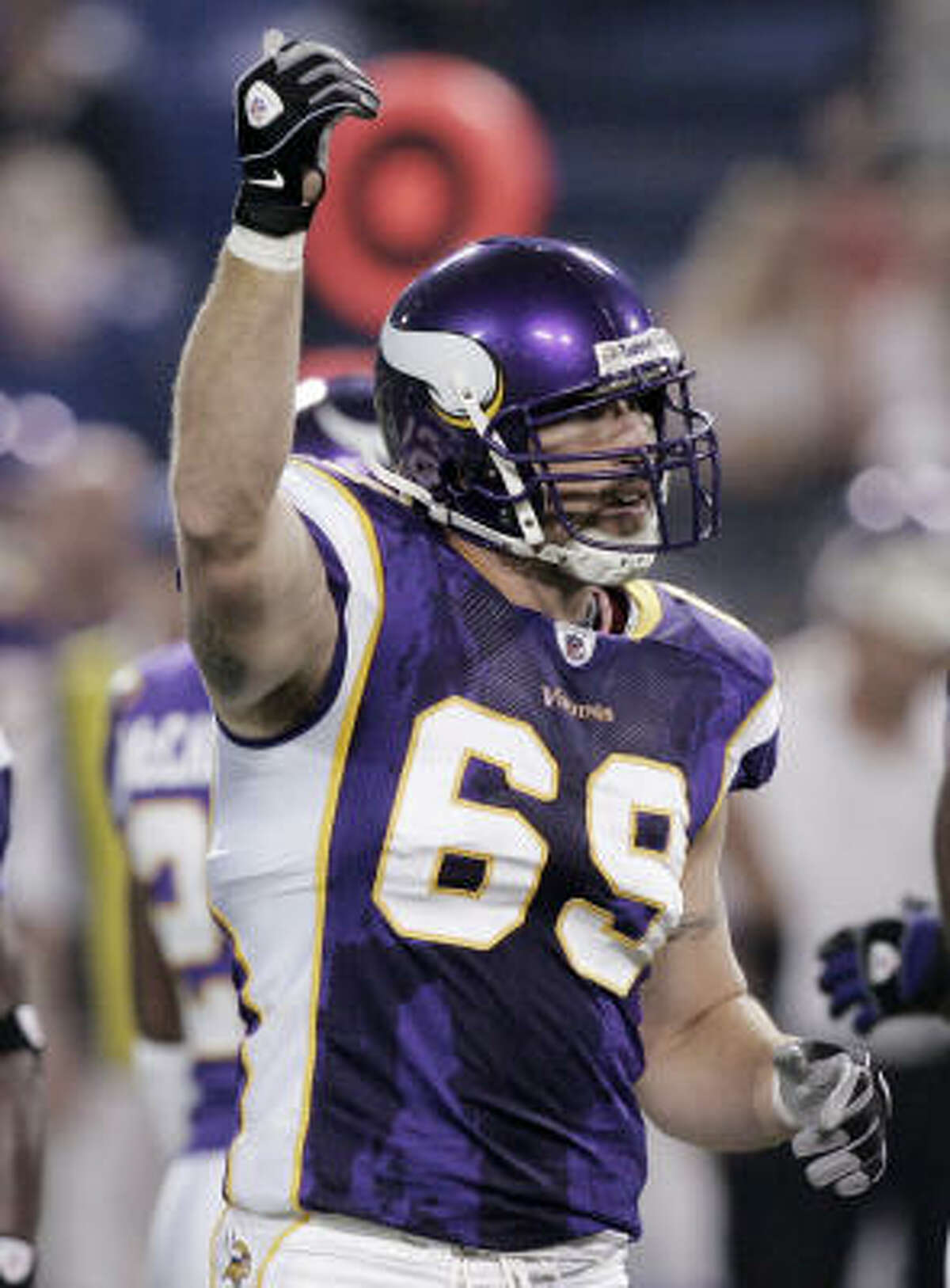 Jared Allen attempted to apologize to Matt Schaub after the game, saying he was slipping when he made contact.