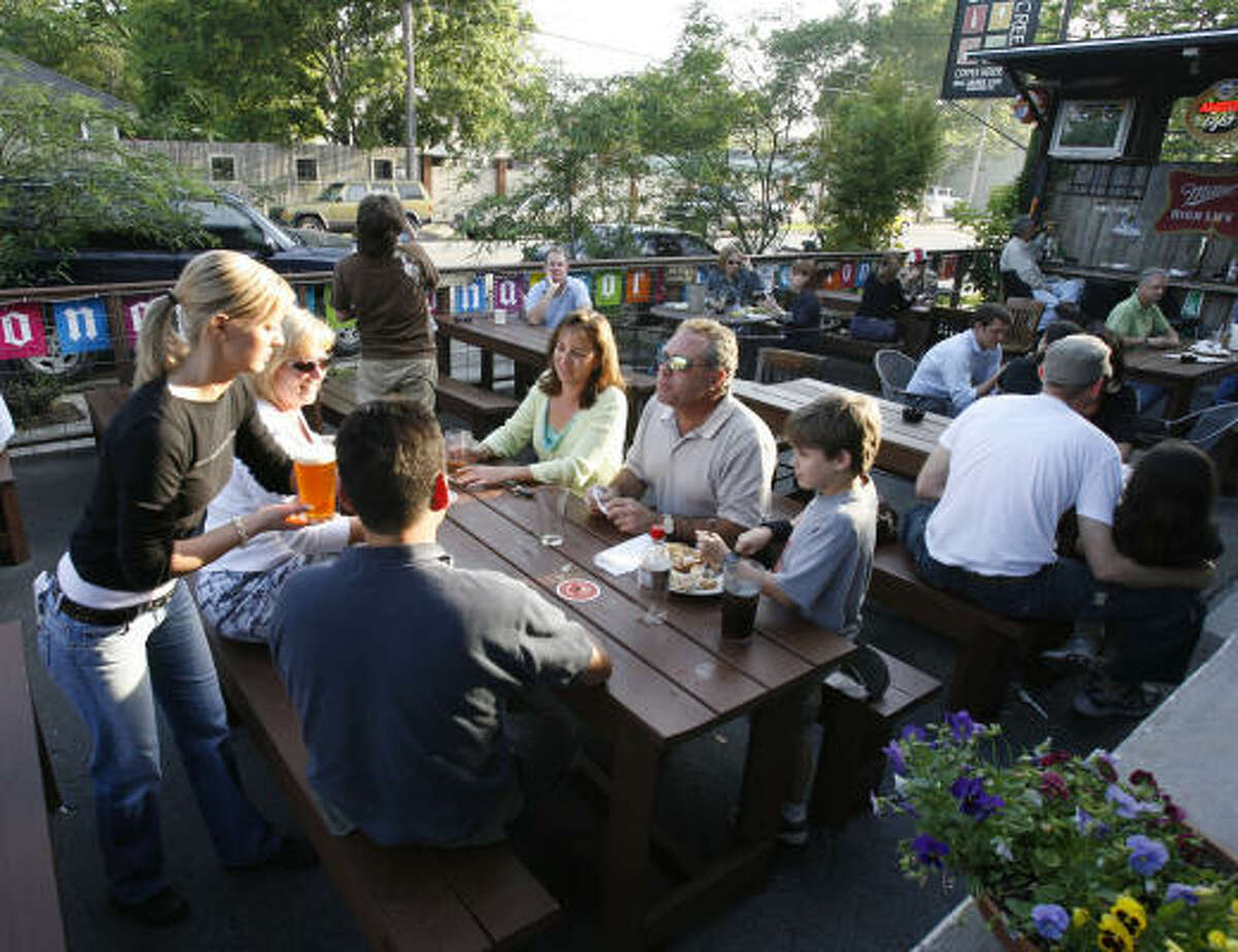 Be sure to sit on the patio if it's a warm night. They serve beer and wine, and lots of good munchies on the menu.