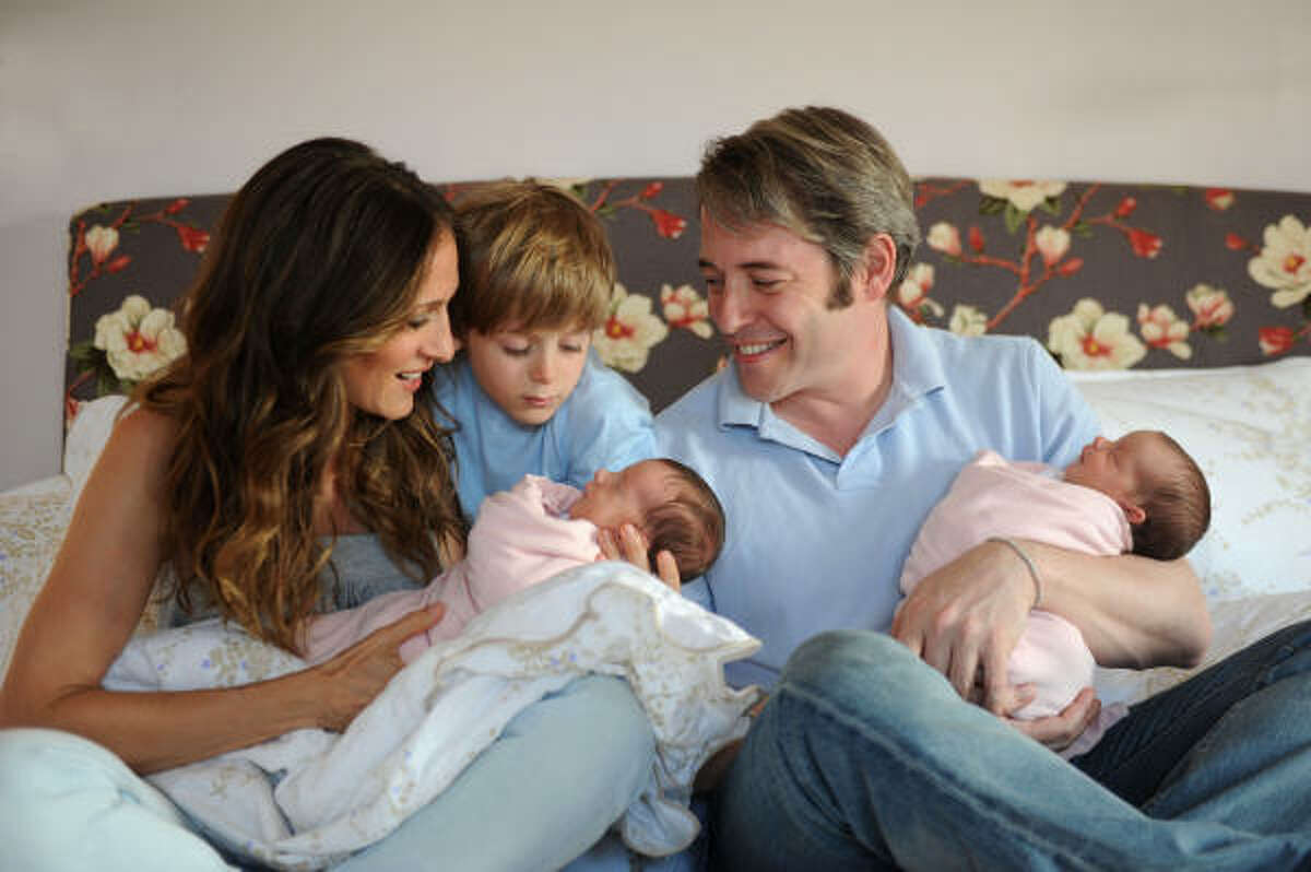 Matthew Broderick and Sarah Jessica Parker became parents of twins Marion Loretta Elwell and Tabitha Hodge with the help of a surrogate. They also have an older son.