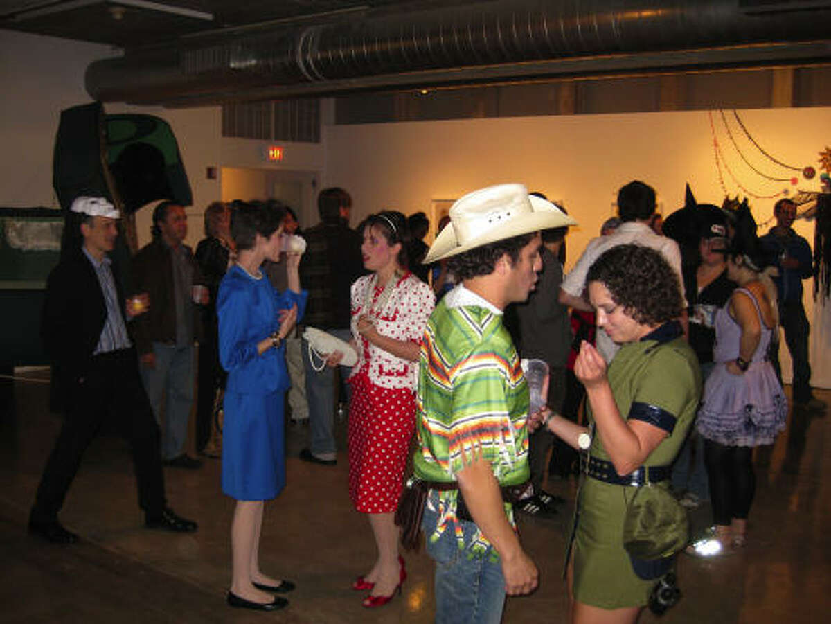 The Oct. 30 edition of the monthly Steel Lounge Underground event at the Contemporary Arts Museum Houston drew its share of costumed partiers.