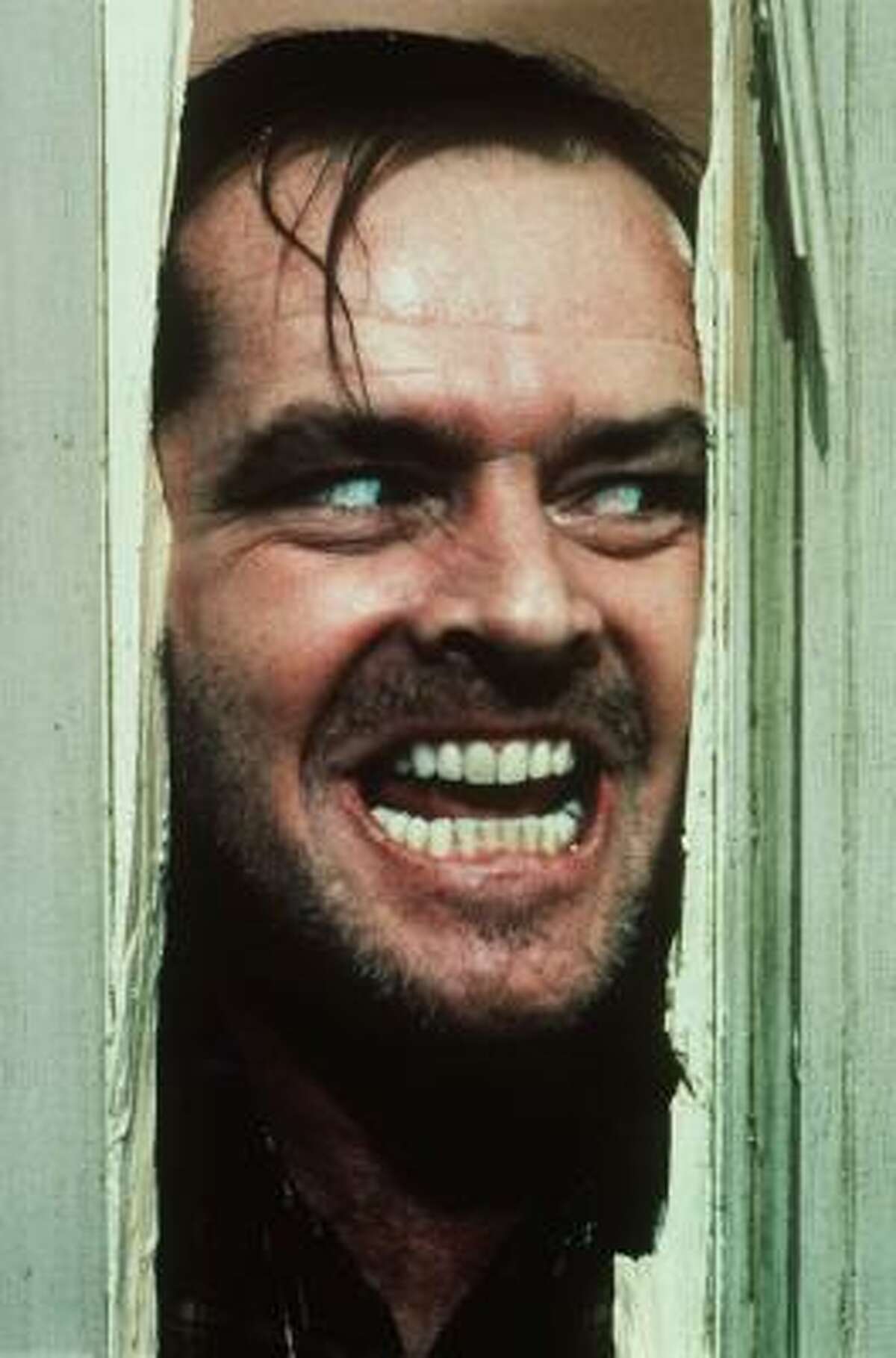 "The Shining" - (1980) Actor Jack Nicholson, portraying 'Jack Torrance.' directed by Stanley Kubrick. All time Classic scary movie