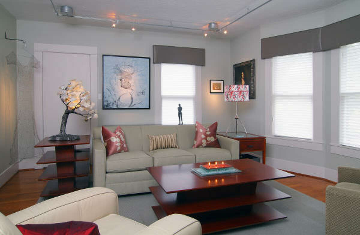 The living room is a comfortable spot for entertaining.