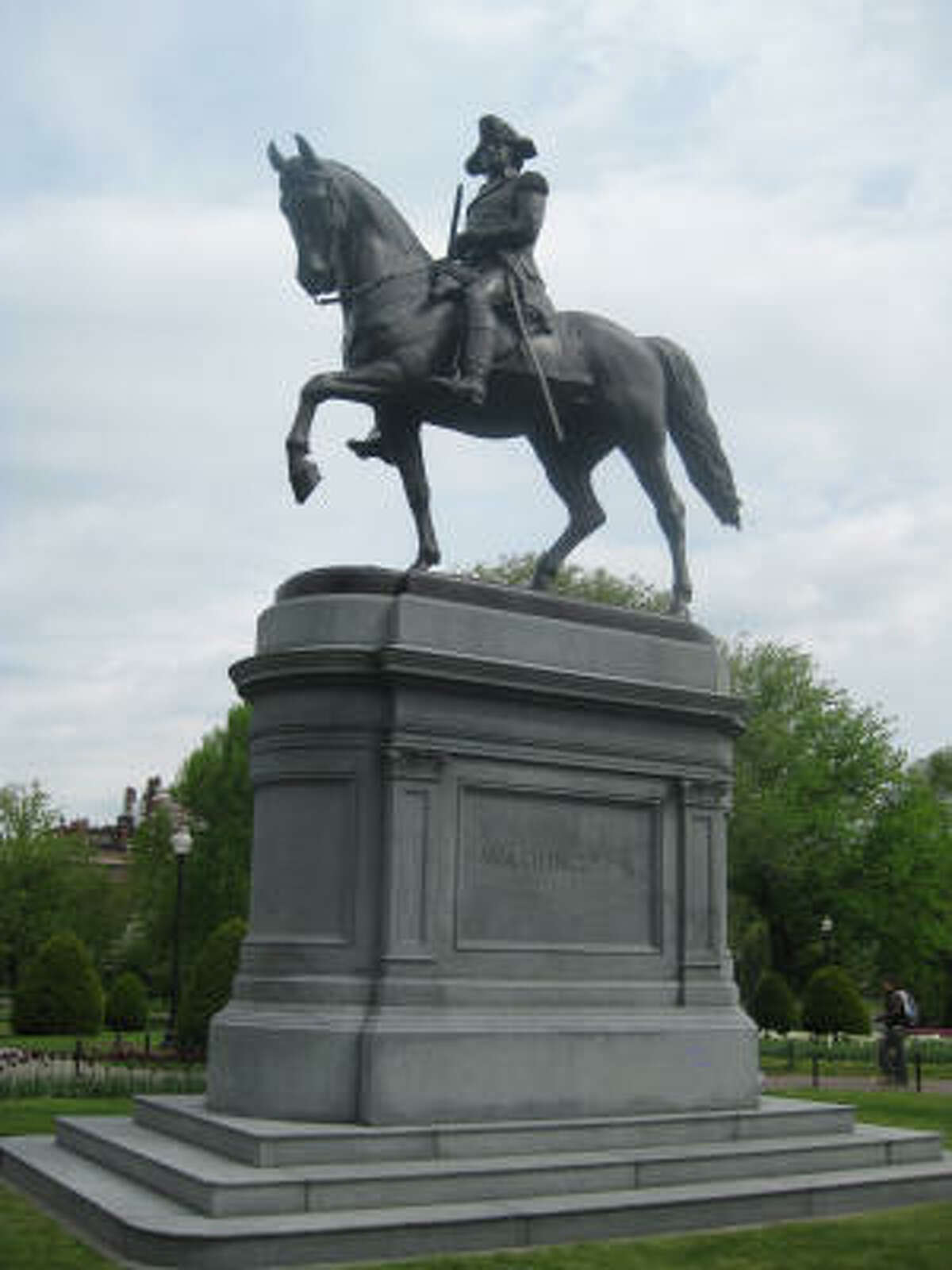 A statue of George Washington in Boston Public Garden.