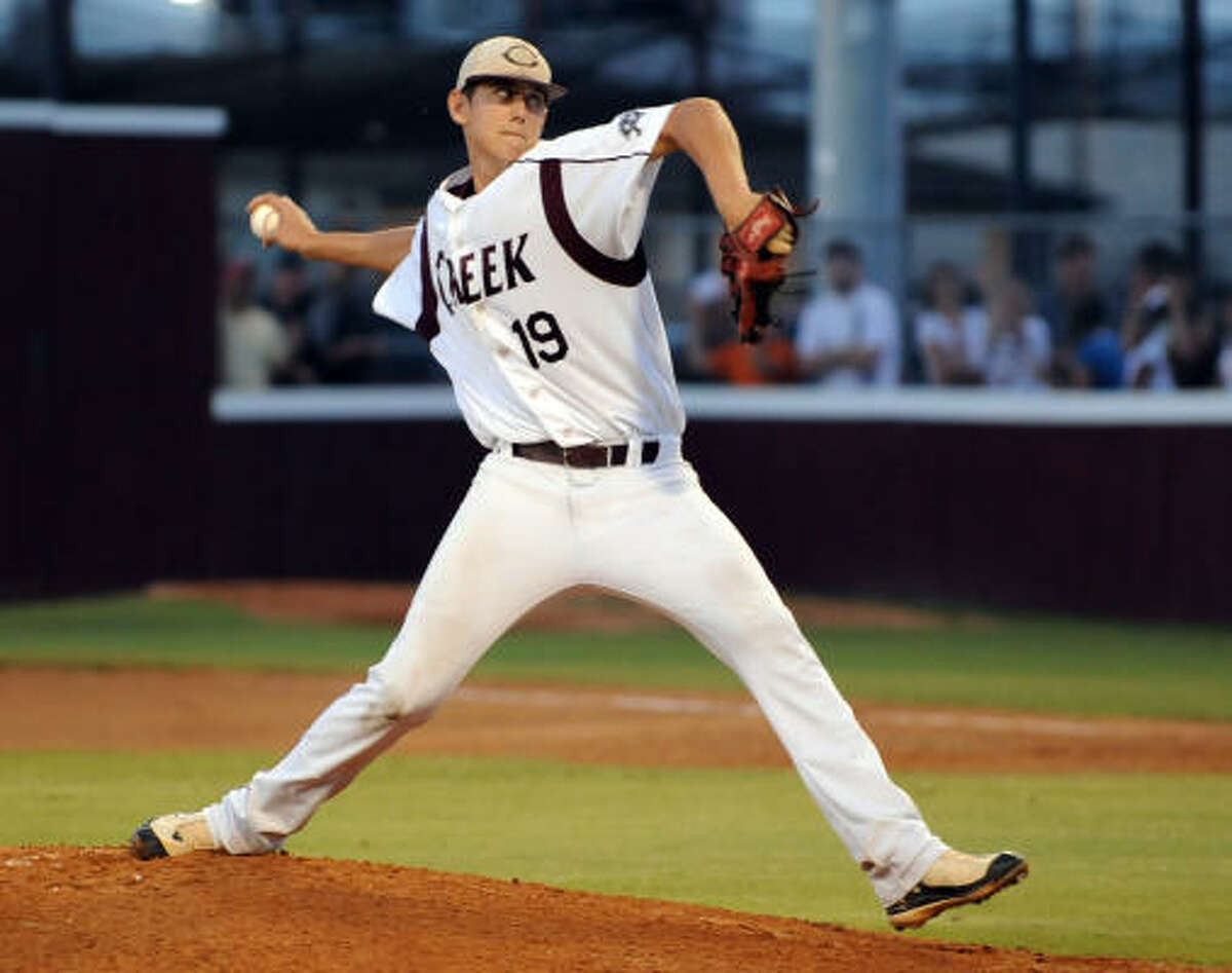 Shawn Blackwell, Sr., Clear Creek, Position: Pitcher The Kansas signee and 24th round selection by the Texas Rangers was 7-4 with a 2.24 ERA and 117 strikeouts in 72 innings pitched this season.