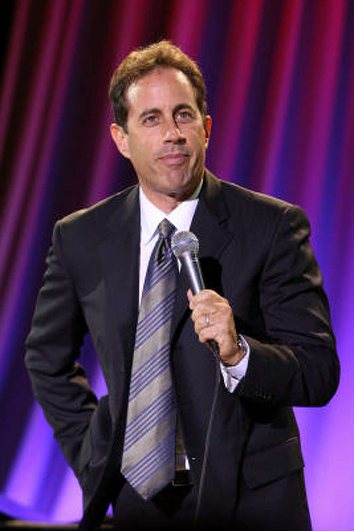 Unlike his TV show, Jerry Seinfeld’s stand-up comedy isn’t really about nothing. Or is it? Judge for yourself. Until he gets a hankering to do TV again, his Houston show and syndicated TV are the only ways to see him. 9 p.m. Friday at Jones Hall, 615 Louisiana. Tickets are $45-$75; 713-629-3700 or www.ticketmaster.com.