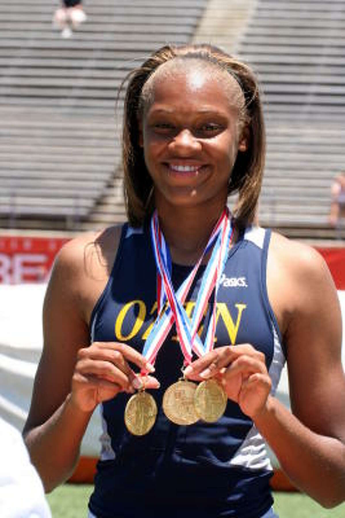 A'lexus Brannon took gold in the triplejump, long jump and the 100-meter hurdles.
