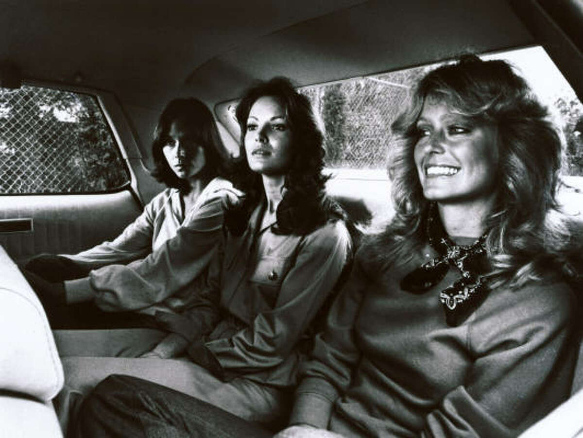 With Kate Jackson, left, and Jaclyn Smith, Fawcett starred in Charlie's Angels in 1976. She left after just one year to pursue a movie career.