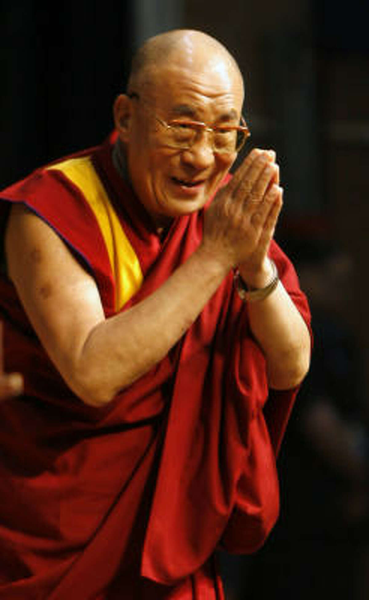 Tenzin Gyatso 14th Dalai Lama Laughing At Question