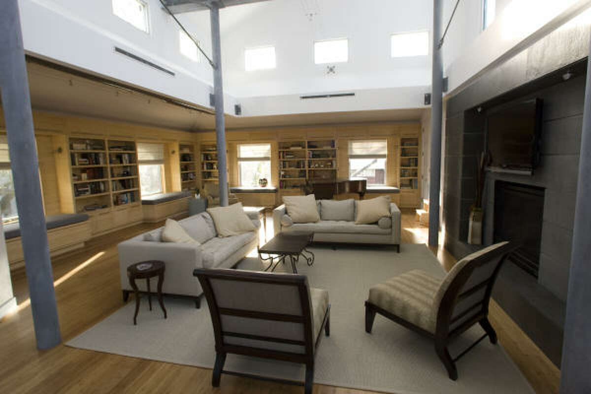 The living room of the Hedges home is filled with natural light.