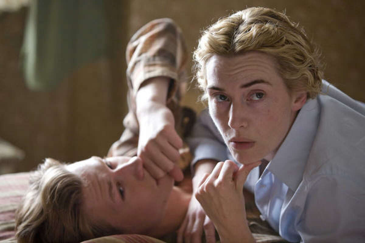 David Kross and Kate Winslet in The Reader. The film is about a law student who re-encounters his former lover as she defends herself in a war-crime trial.