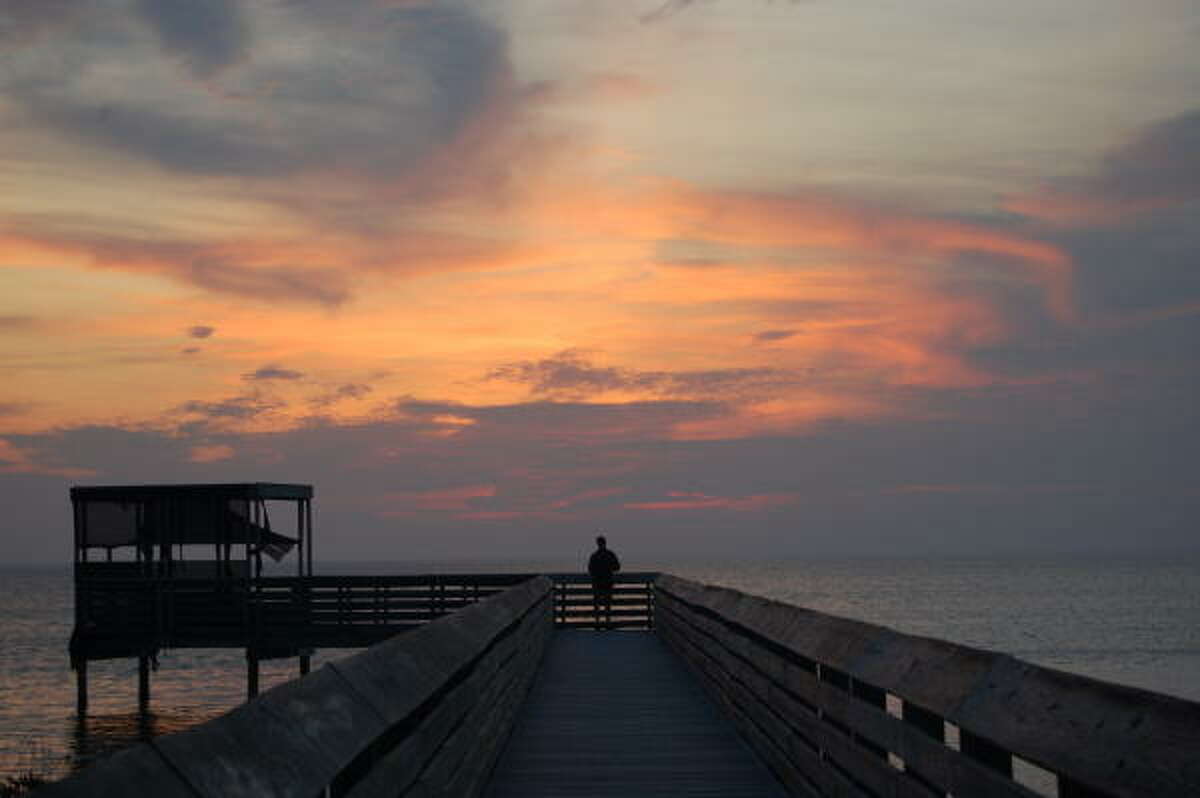 The boardwalk behind South Padre Island’s Convention Center is a great spot for bird- and sunset-watching.