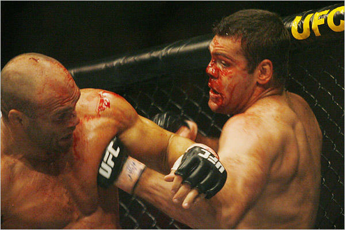Gabriel "Napão" Gonzaga (right) will take on undefeated heavyweight prospect Shane Carwin at UFC 96.