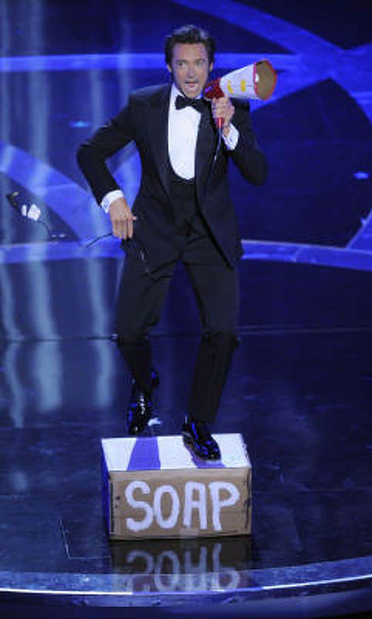 Oscar host Hugh Jackman opens the 81st Academy Awards.