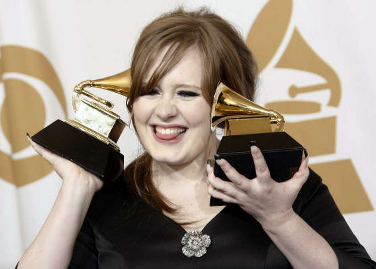 Adele, ganadora del Grammy a mejor cantante pop.