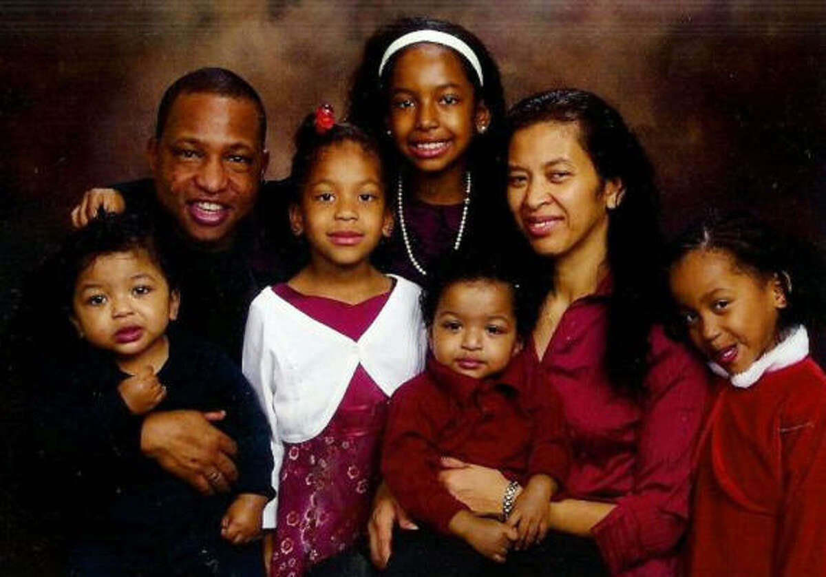 Shown with Ervin and Ana Lupoe are their children, Brittney, 8, top; twin girls Jaszmin and Jassely, 5; and twin boys Benjamin and Christian, 2.