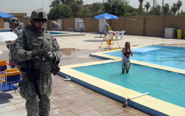 Iraqi boy's first swim hopeful sign of progress