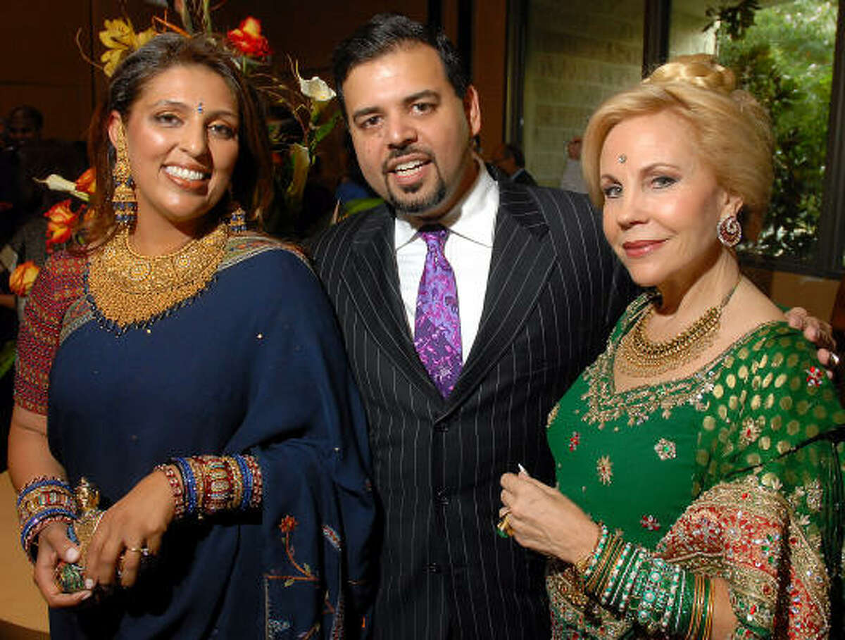 Nidhika and Pershant Mehta, left, and Carolyn Farb