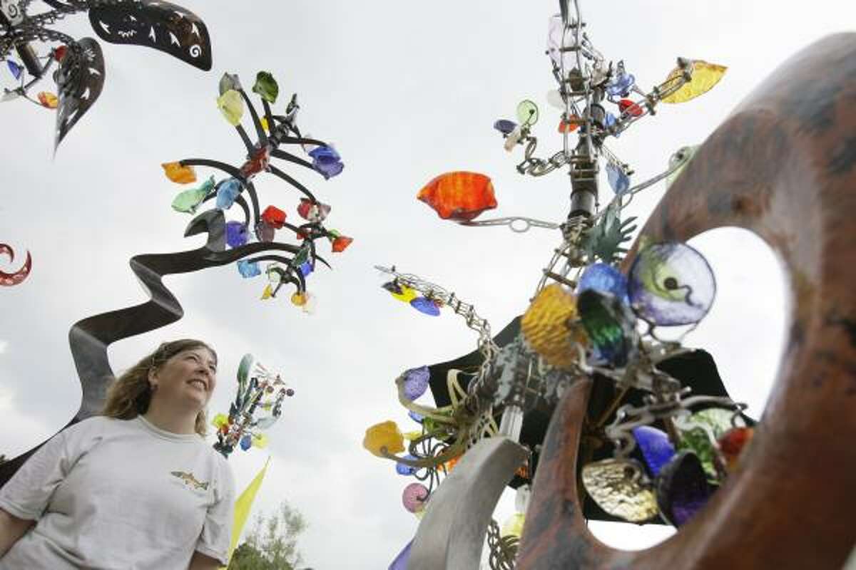 Unusual media add color to Bayou City Art Festival