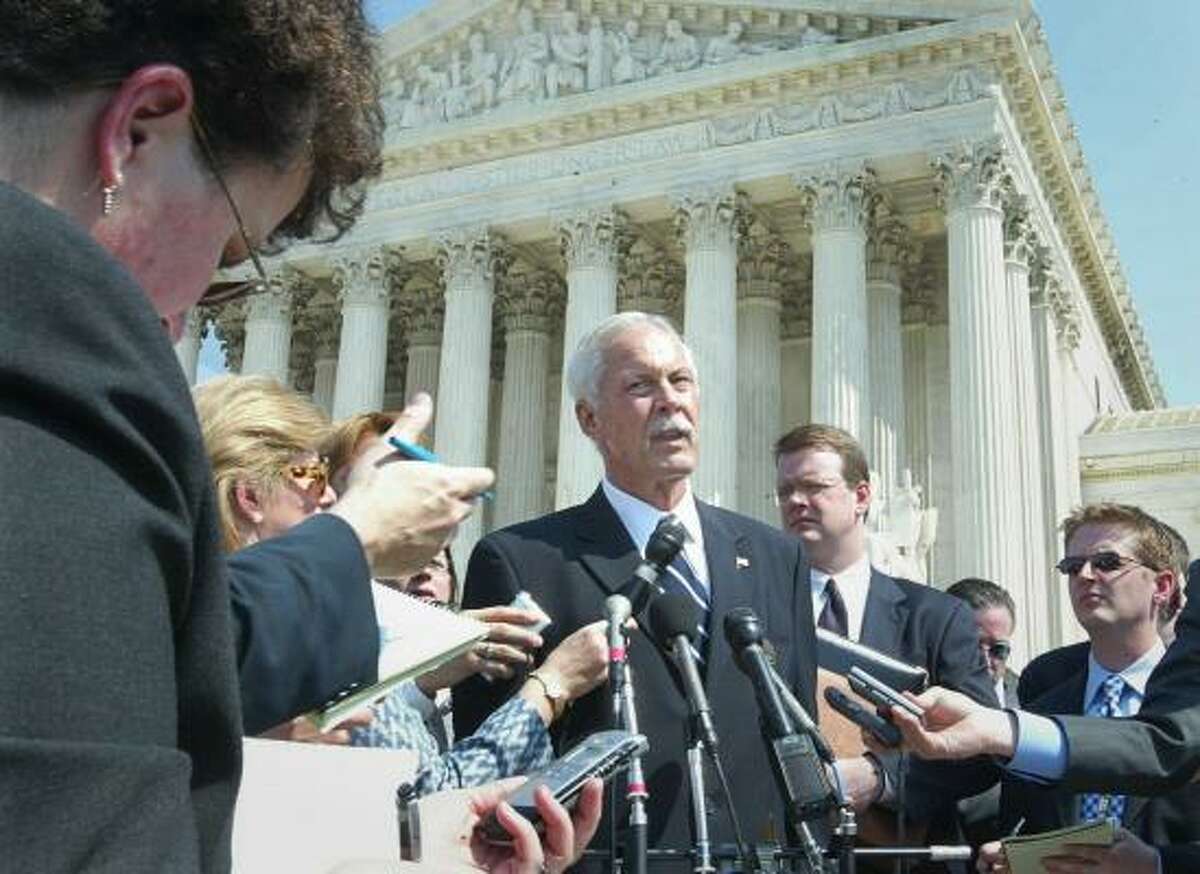 Chuck Rosenthal, in this 2003 photo, argued before the Supreme Court Texas' challenged sodomy law. His performance was widely derided. The New York Times called it "a mismatch of advocates to a degree rarely seen at the court." The court later tossed out the Texas law.
