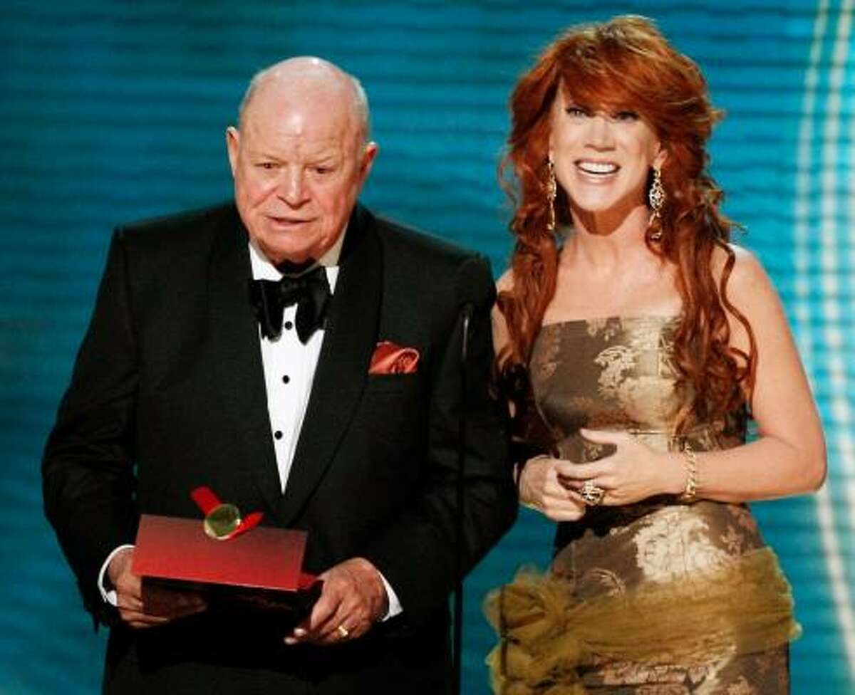 Don Rickles and Kathy Griffin at the Emmy Awards.