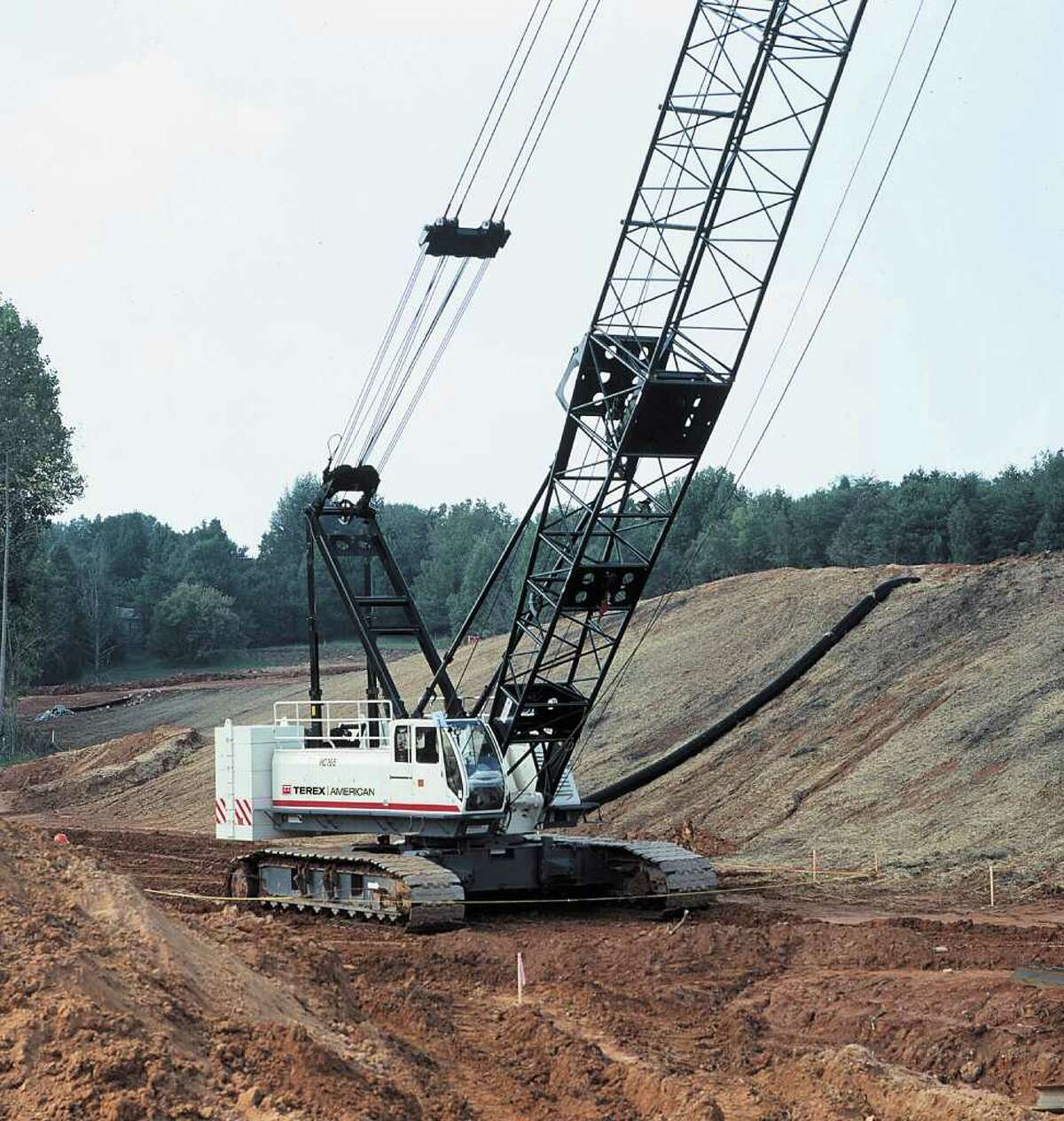 The crawler boom crane, a type of equipment assembled at the Wilmington, N.C. plant that Terex is closing.