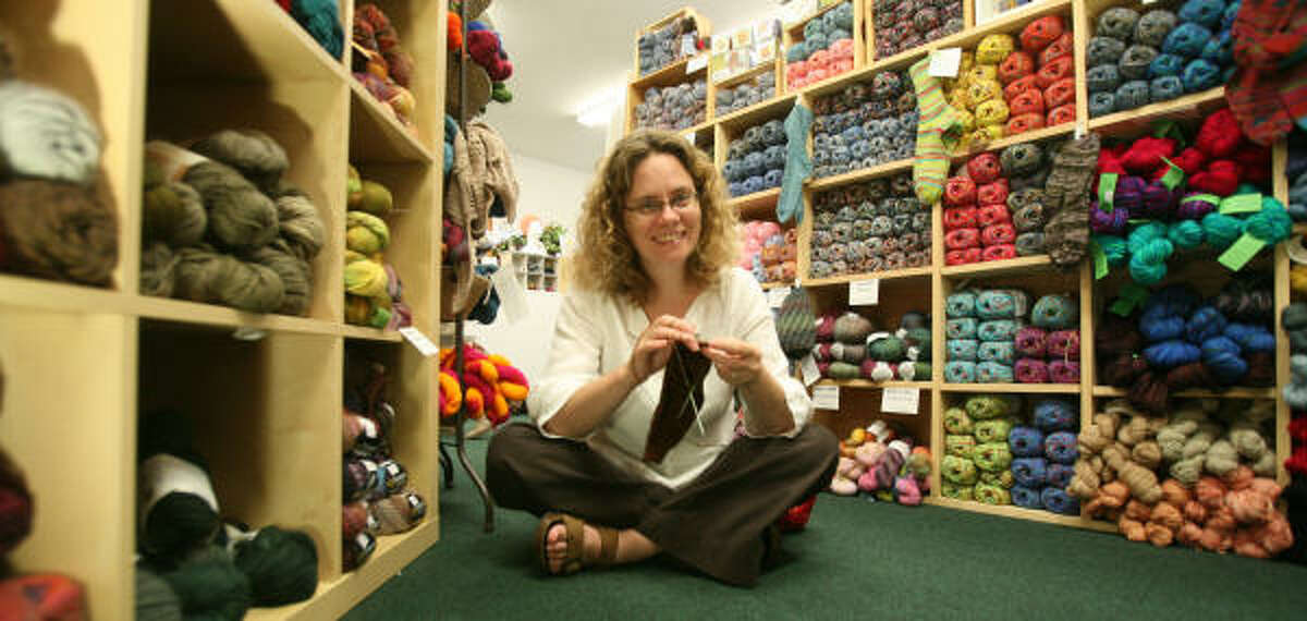 Stephanie Pearl-McPhee is the author of multiple books and the Yarn Harlot blog. In town to promote her latest book, she made an appearance at the Twisted Yarns store in Spring.