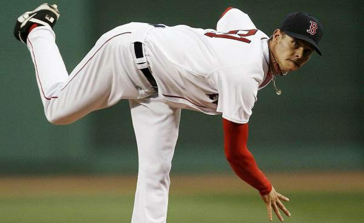 Clay Buchholz, a Texas native, has been on the Boston roster for less than two weeks.