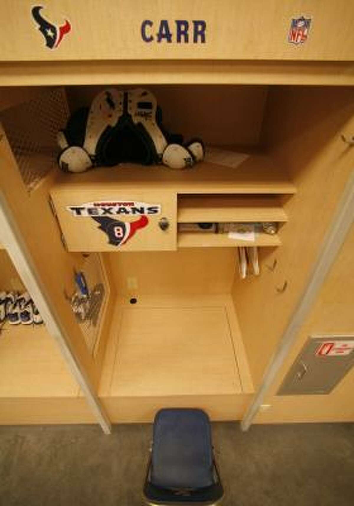David Carr's locker has been cleaned out for good.