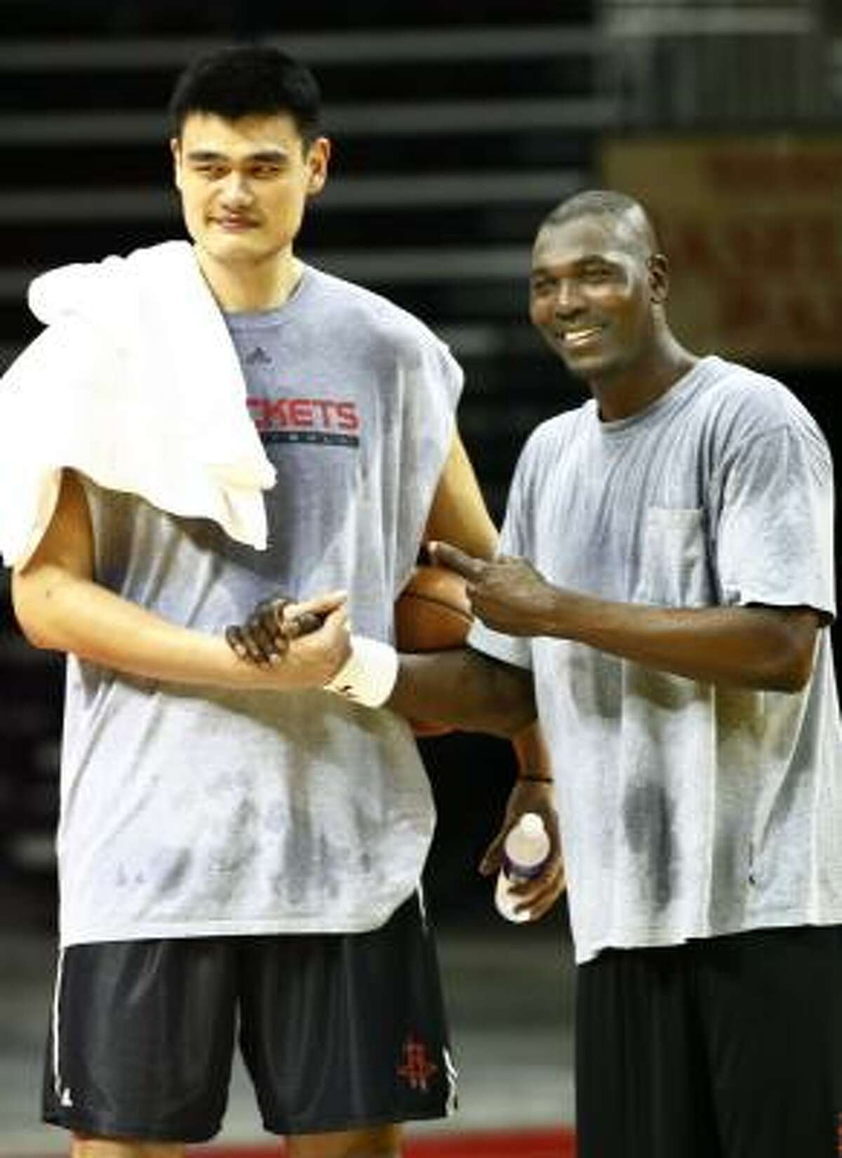 Yao Gets Master Class On Moves From Olajuwon